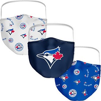 Adult Fanatics Branded Toronto Blue Jays All Over Logo Face Covering 3-Pack