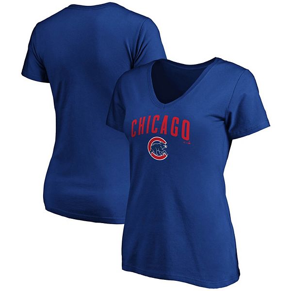 Official Chicago Cubs fanatics branded women's team lockup t-shirt