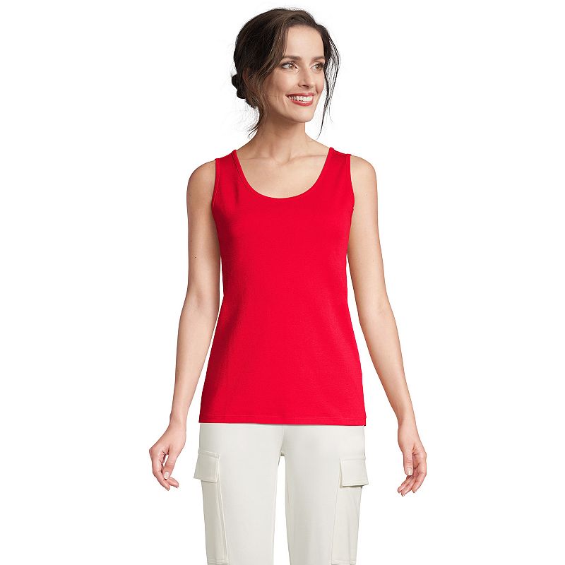 71938382 Womens Lands End Cotton Tank Top, Size: XS, Med Re sku 71938382