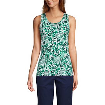 Petite Lands' End Cotton Scoopneck Tank Top