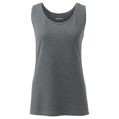 Plus Size Lands' End Cotton Scoopneck Tank Top