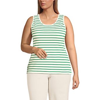 Plus Size Lands' End Cotton Scoopneck Tank Top