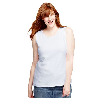 Plus Size Lands' End Cotton Scoopneck Tank Top