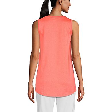 Women's Lands' End Supima Cotton Scoopneck Tunic Tank Top