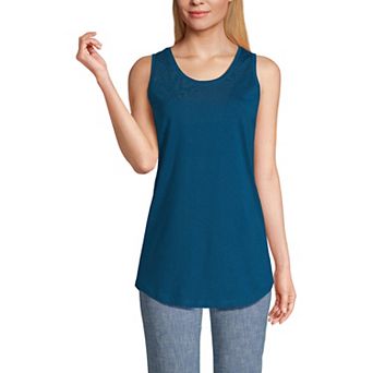 Women's Lands' End Supima Cotton Scoopneck Tunic Tank Top