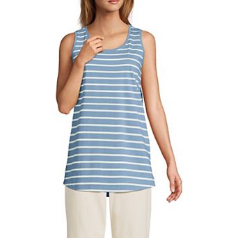 Women's Lands' End Supima Cotton Scoopneck Tunic Tank Top