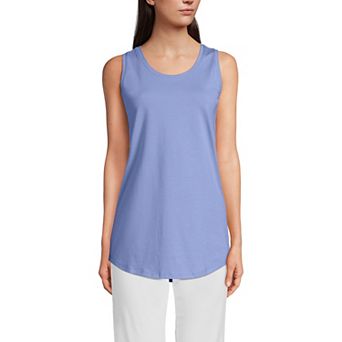 Women's Lands' End Supima Cotton Scoopneck Tunic Tank Top