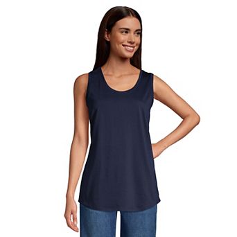 Women's Lands' End Supima Cotton Scoopneck Tunic Tank Top