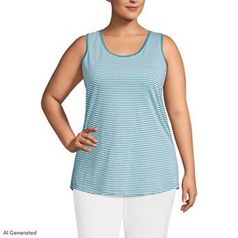 Plus Size Lands' End Scoopneck Tunic Tank Top