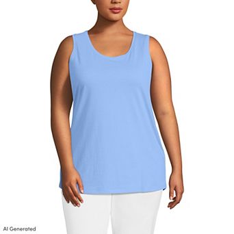 Plus Size Lands' End Scoopneck Tunic Tank Top