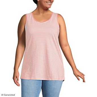 Plus Size Lands' End Scoopneck Tunic Tank Top