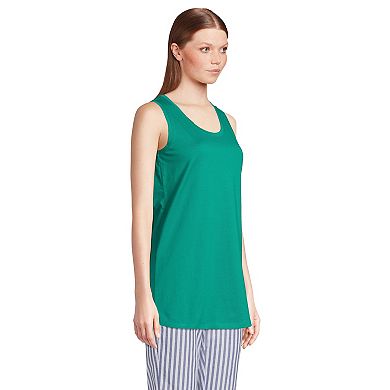 Petite Lands' End Supima Cotton Scoopneck Tunic Tank Top