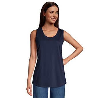 Petite Lands' End Supima Cotton Scoopneck Tunic Tank Top