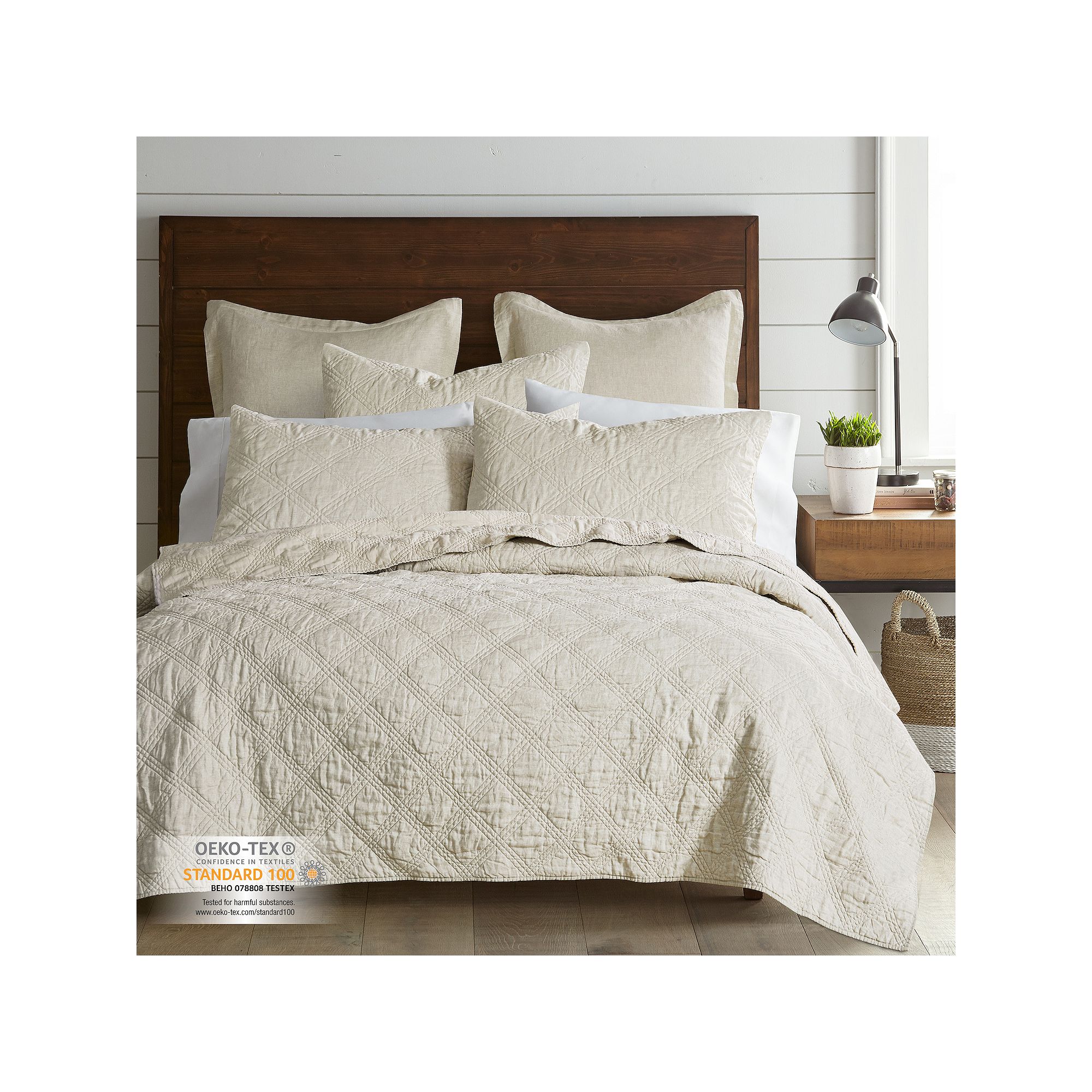 Levtex Home Washed Linen Quilt or Sham, Natural