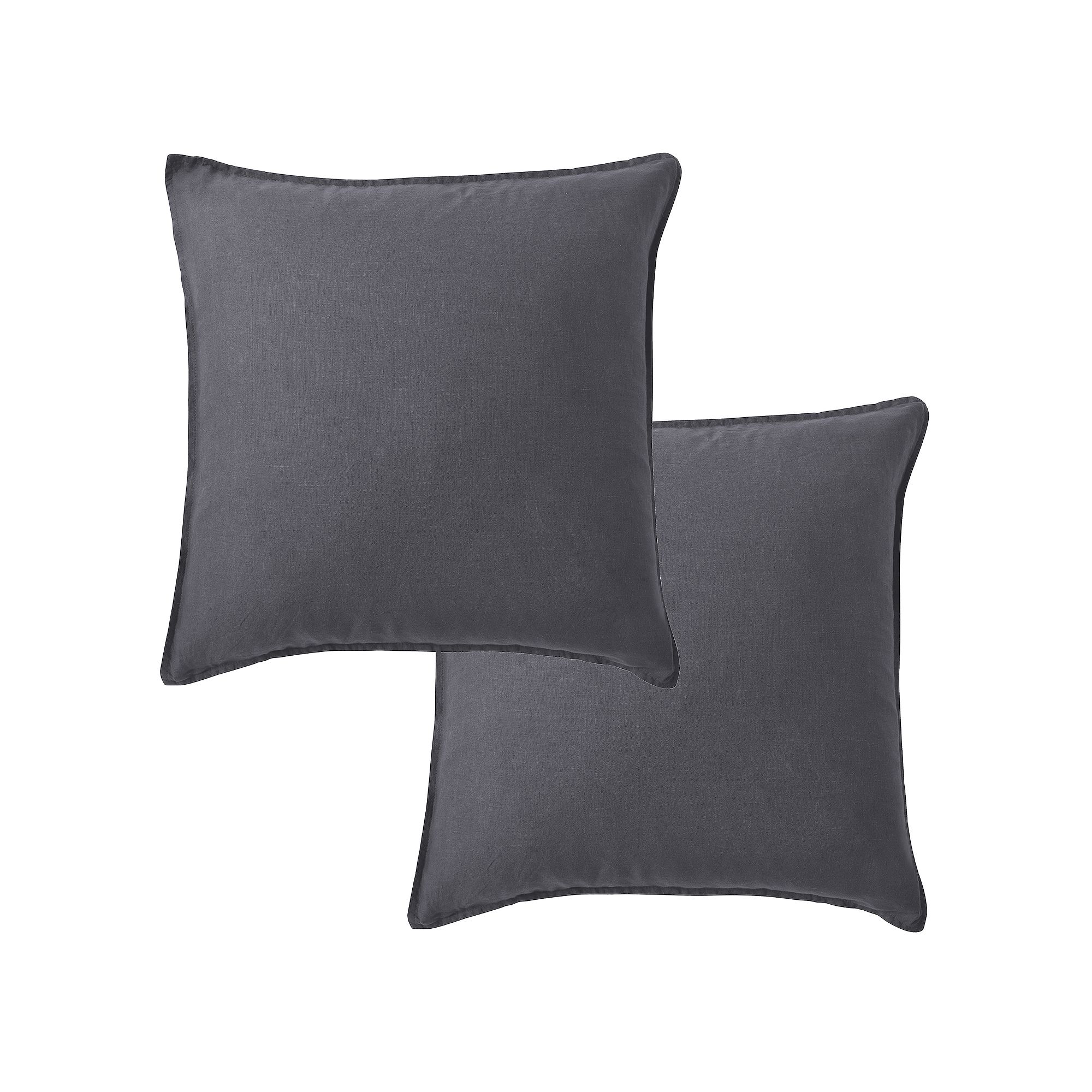 Levtex Home 2-pack Washed Linen Square Throw Pillow Cover, Grey