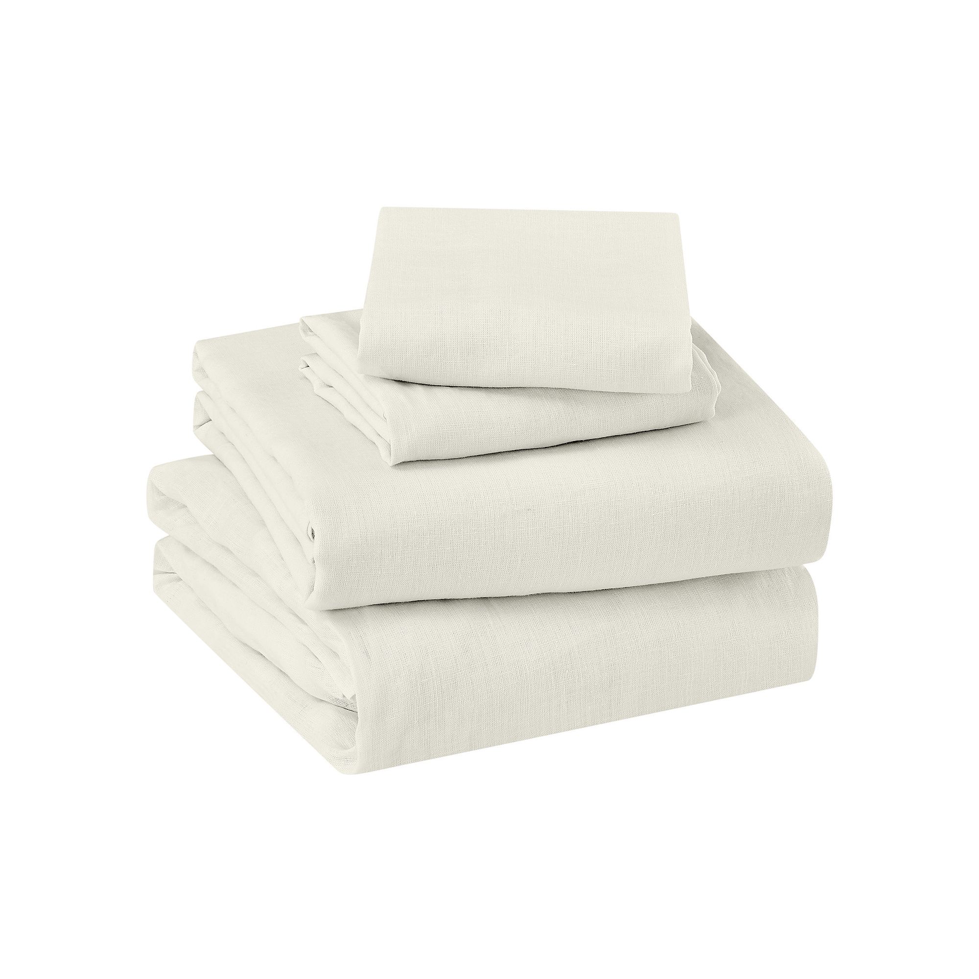 Levtex Home Washed Linen Sheet Set, Ivory