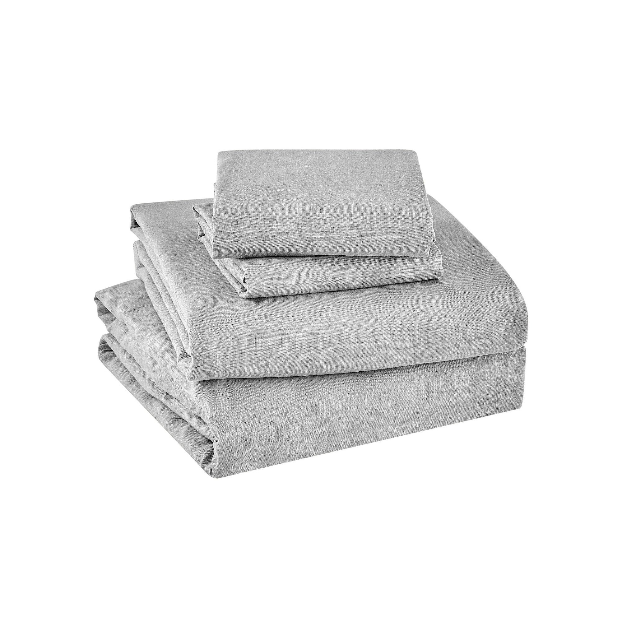 Levtex Home Washed Linen Sheet Set, Gray
