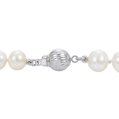 PearLustre by Imperial Black & White Freshwater Cultured Pearl Station Bracelet