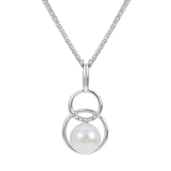 PearLustre by Imperial Sterling Silver Freshwater Cultured Pearl & 1/4 ...