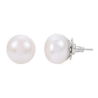 PearLustre by Imperial Sterling Silver Freshwater Cultured Pearl Stud Earrings