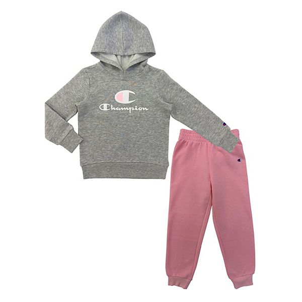 Girls 4 6x Champion C Script Logo Hoodie Pants Set