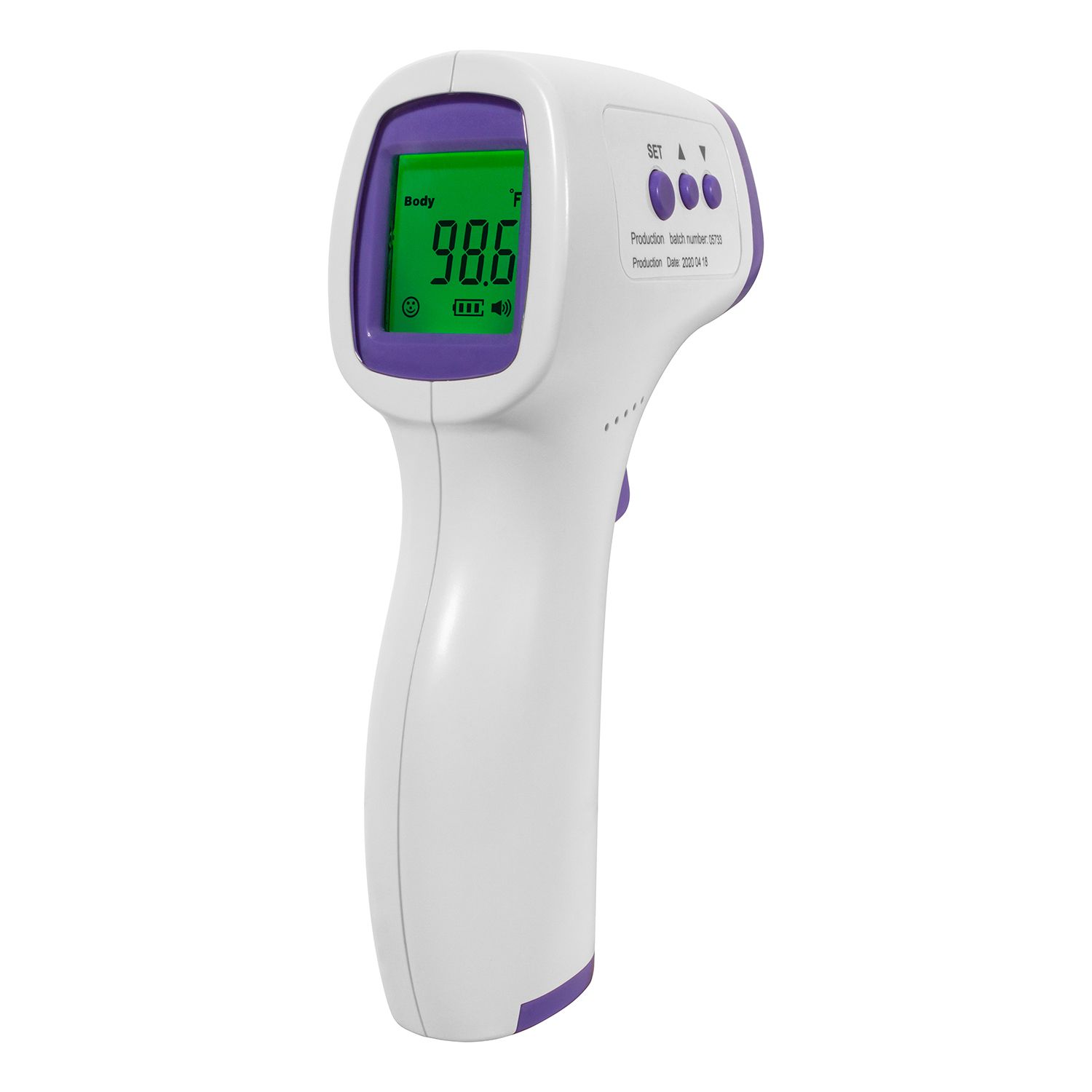 Non contact rapid response infrared forehead thermometer