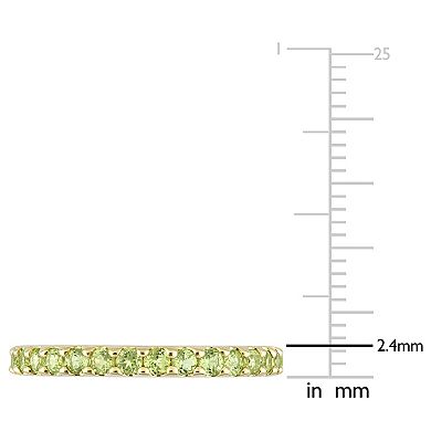 Stella Grace 10k Gold Peridot Eternity Ring