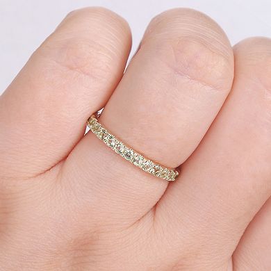 Stella Grace 10k Gold Peridot Eternity Ring
