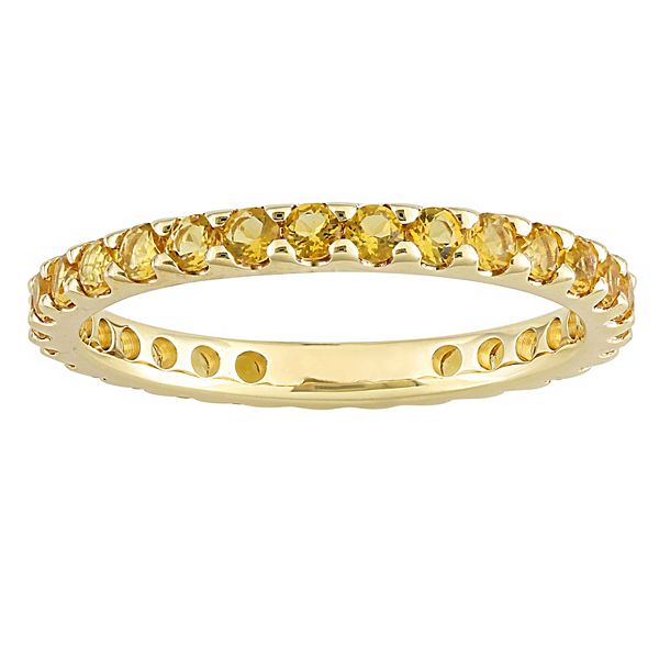 ゴールド 【 STELLA GRACE 10K GOLD CITRINE ETERNITY RING 】-