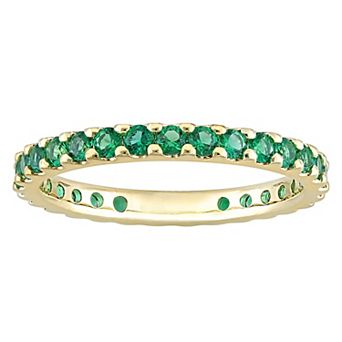 Stella Grace 10k Gold Lab-Created Emerald Eternity Ring