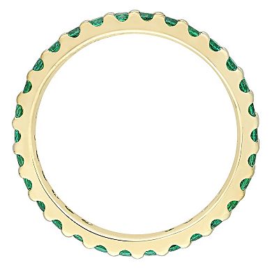 Stella Grace 10k Gold Lab-Created Emerald Eternity Ring