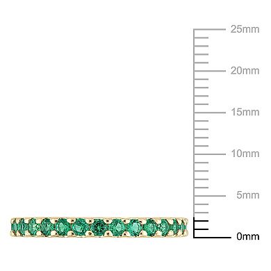 Stella Grace 10k Gold Lab-Created Emerald Eternity Ring