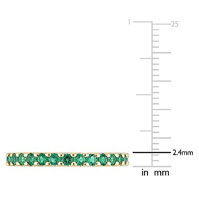 Stella Grace 10k Gold Lab-Created Emerald Eternity Ring