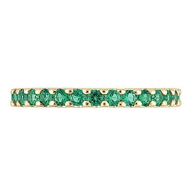 Stella Grace 10k Gold Lab-Created Emerald Eternity Ring