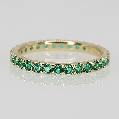 Stella Grace 10k Gold Lab-Created Emerald Eternity Ring