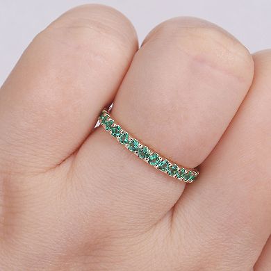 Stella Grace 10k Gold Lab-Created Emerald Eternity Ring