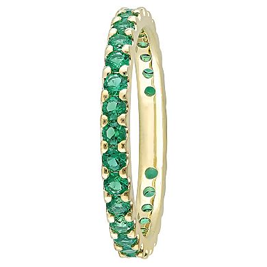 Stella Grace 10k Gold Lab-Created Emerald Eternity Ring