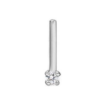 Lila Moon 14k Gold Diamond Accent 90 Degree Nose Stud