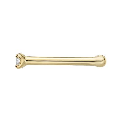 Lila Moon 14k Gold 1.3 mm Diamond Accent Nose Stud