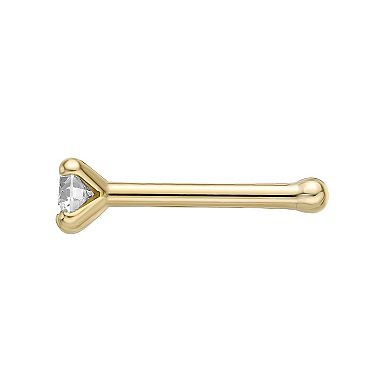 Lila Moon 14k Gold 2.7 mm Diamond Accent Nose Stud