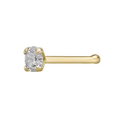 Lila Moon 14k Gold 2.7 mm Diamond Accent Nose Stud