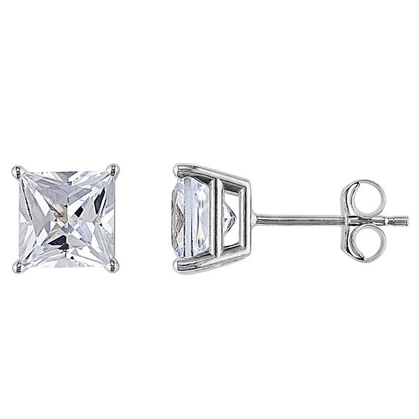 Stella Grace 10k White Gold Lab-Created White Sapphire Stud Earrings