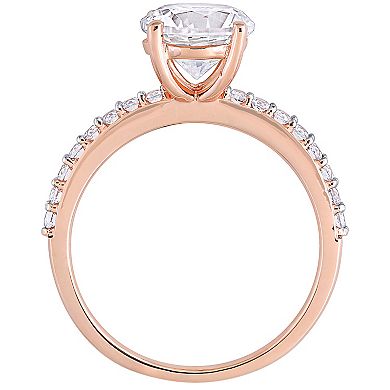 Stella Grace 10k Rose Gold Lab-Created White Sapphire Solitaire Ring