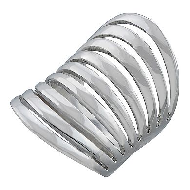 Athra NJ Inc Sterling Silver Multi-Row High-Polish Ring