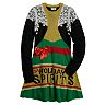 Juniors' Love & Let Love Holiday Spirits Fit & Flair Sweater Dress