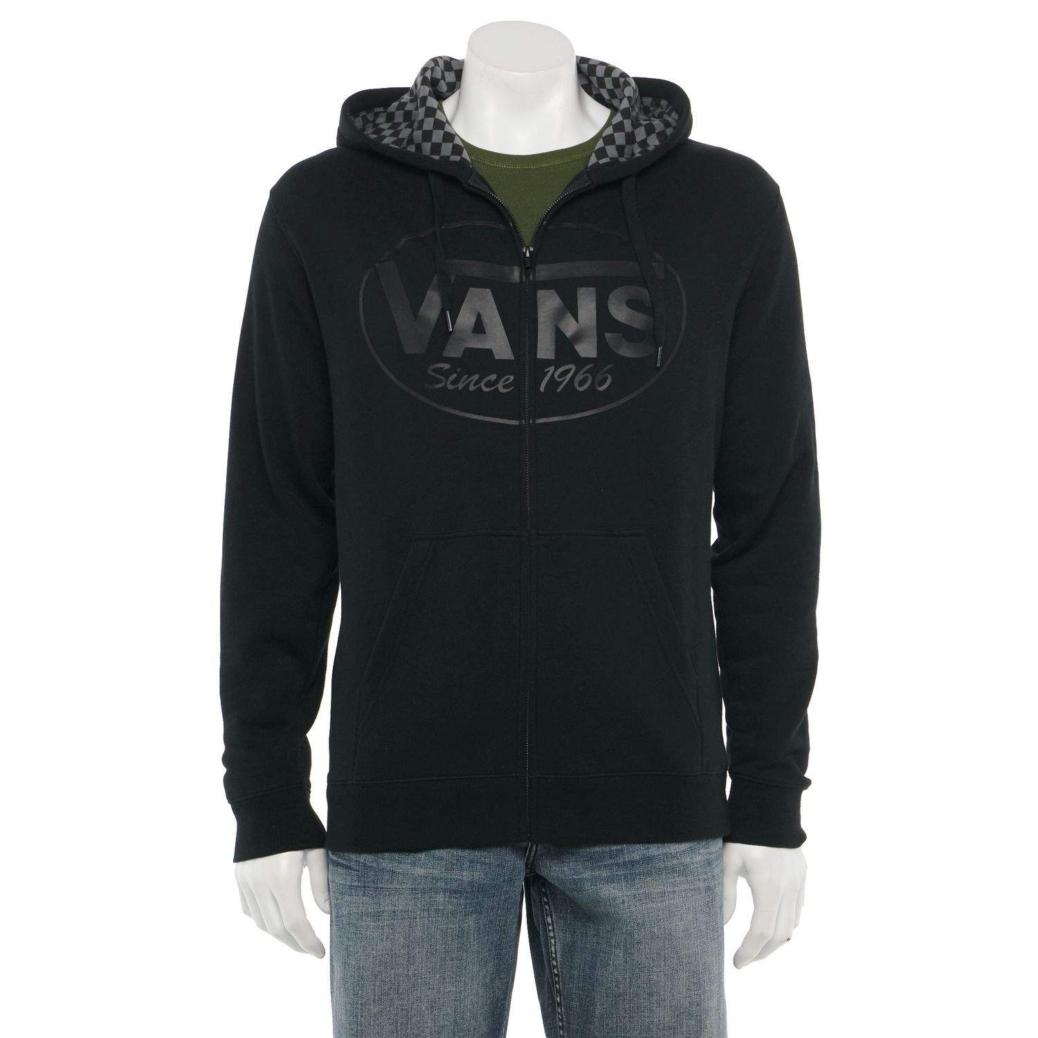 mens vans zip up hoodie