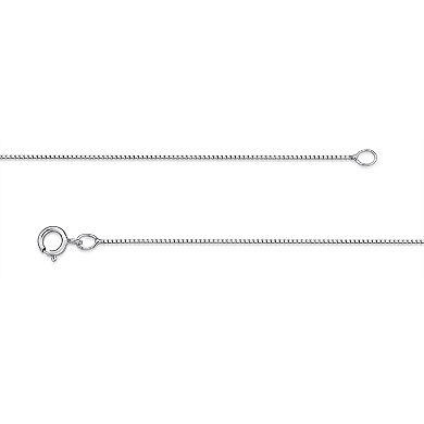 Gemminded Sterling Silver 1/6 Carat T.W. Diamond Flower Pendant Necklace