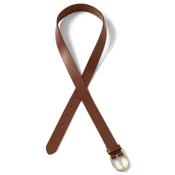 Plus Size Lands' End Classic Leather Belt