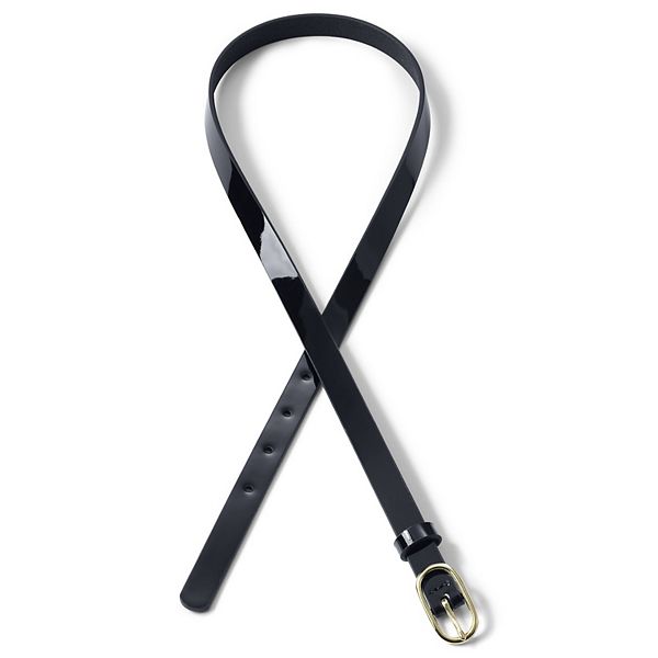 Plus Size Lands' End Skinny Leather Belt