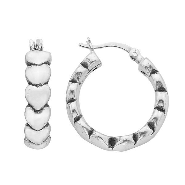 silver hoop earrings kohls